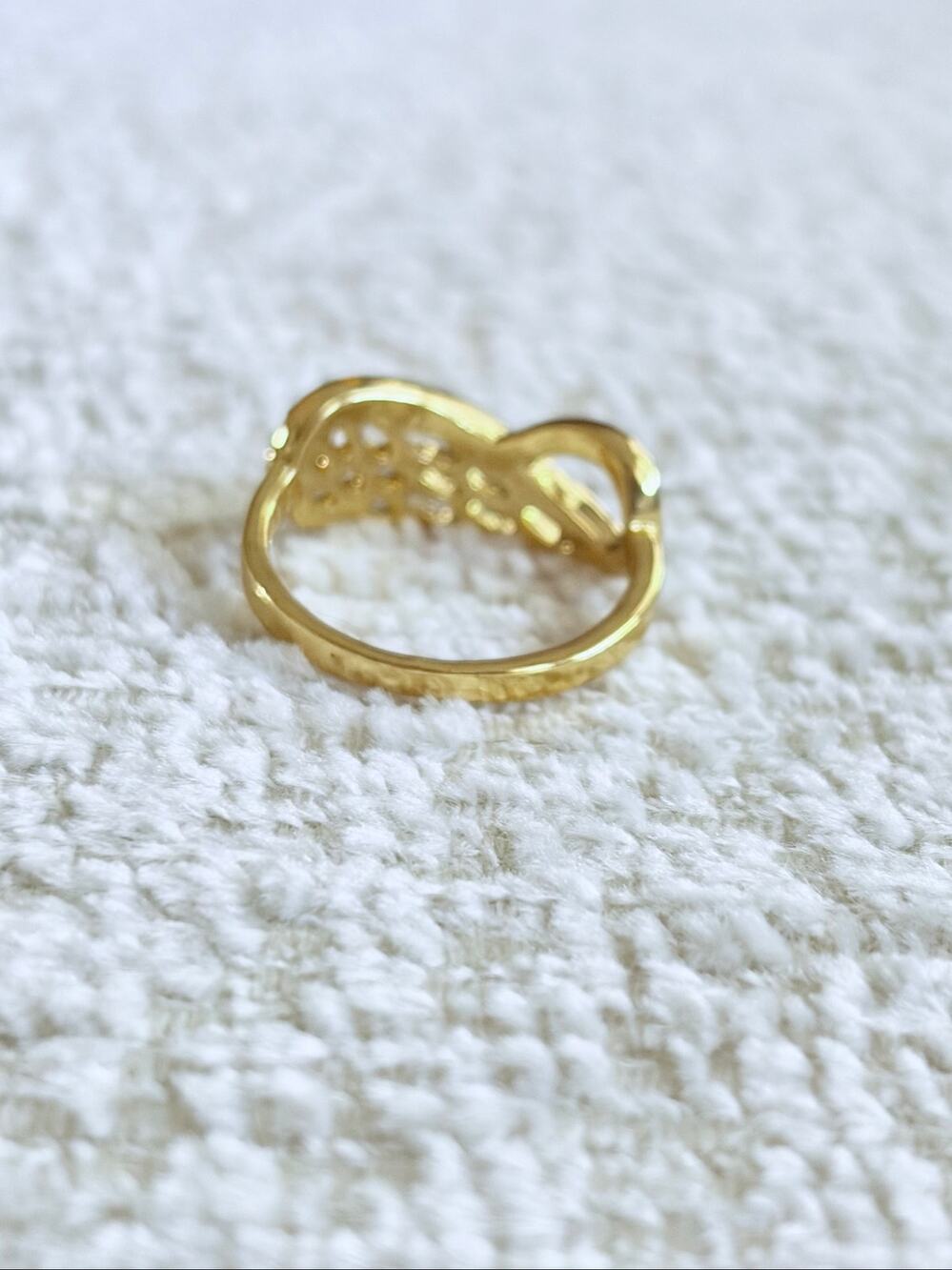 Infinity Angel Wings & Crystals Ring